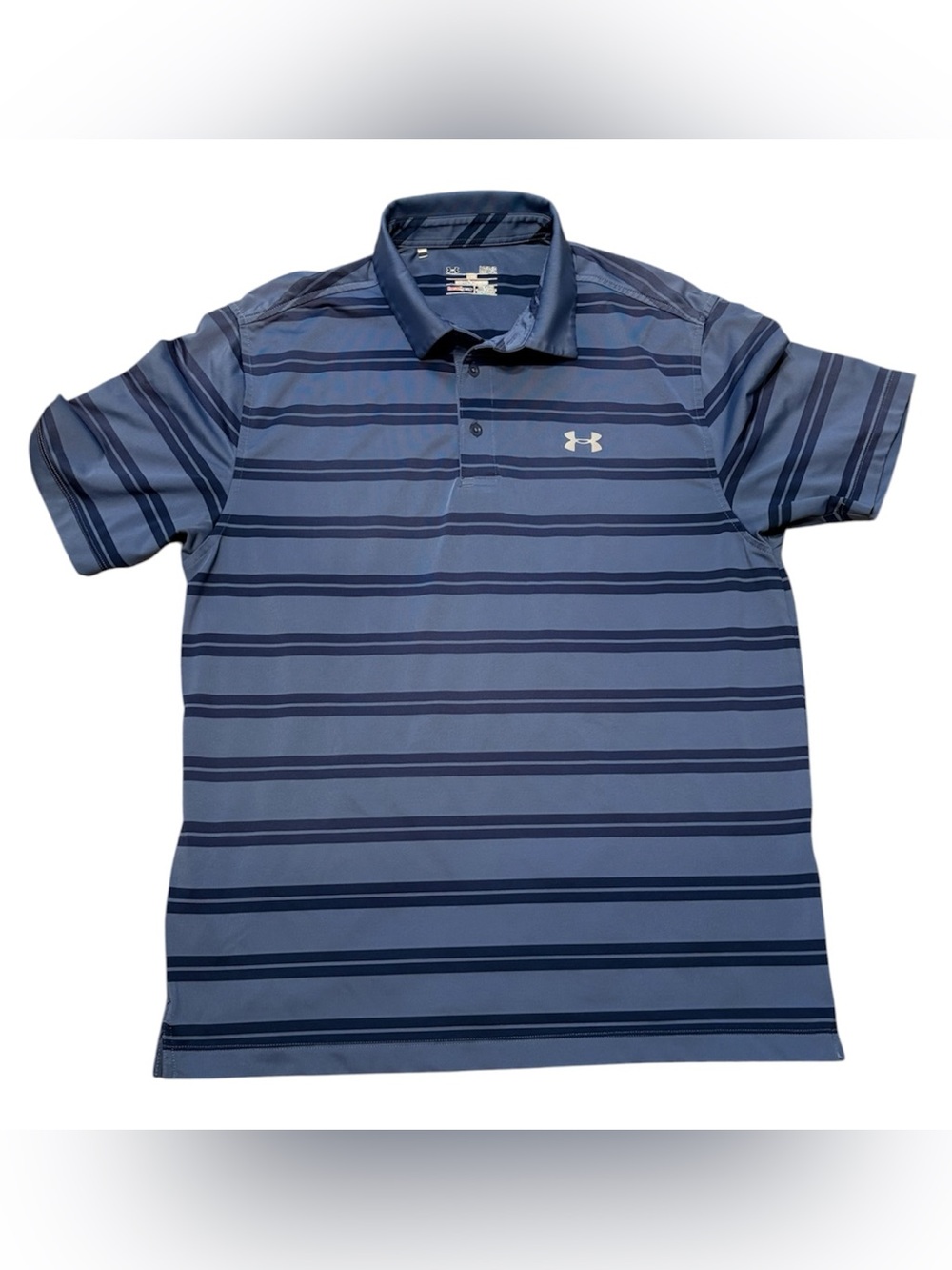 Under Armour Blue Striped Polo Shirt